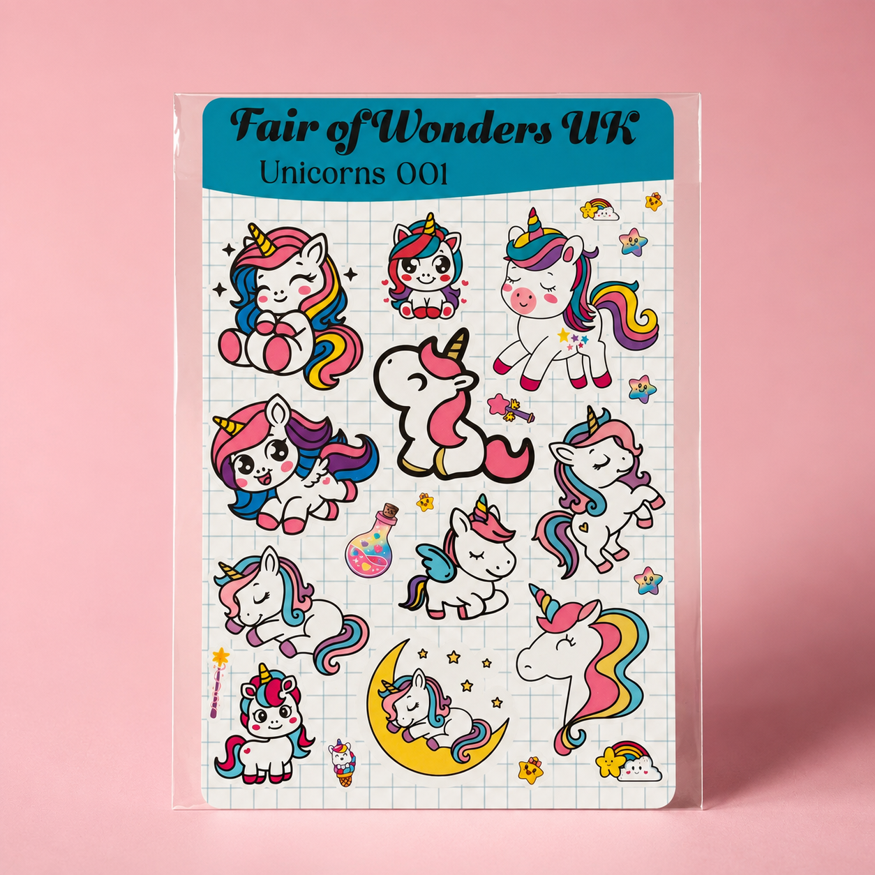 Unicorns sticker set (01)