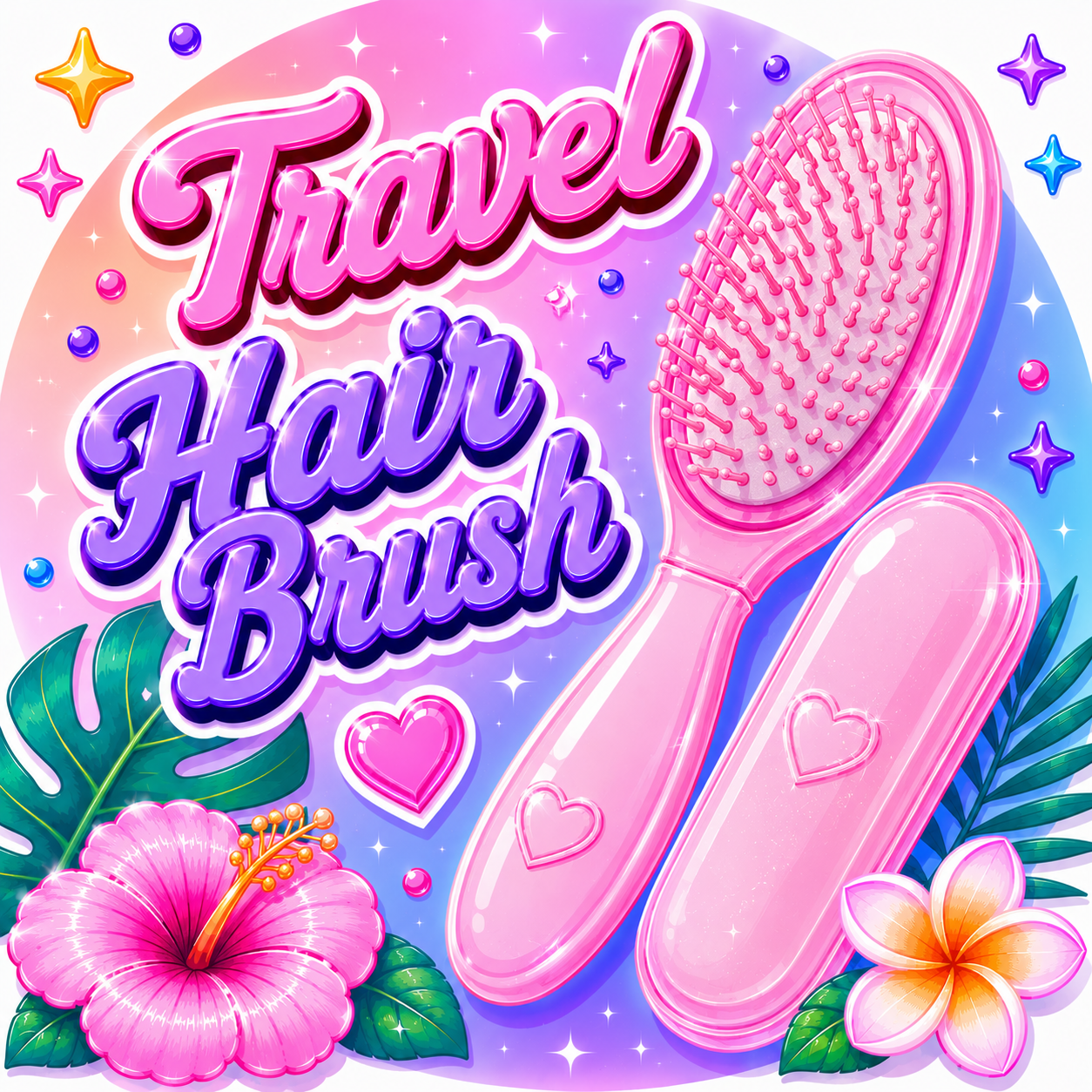 Travel hair brush