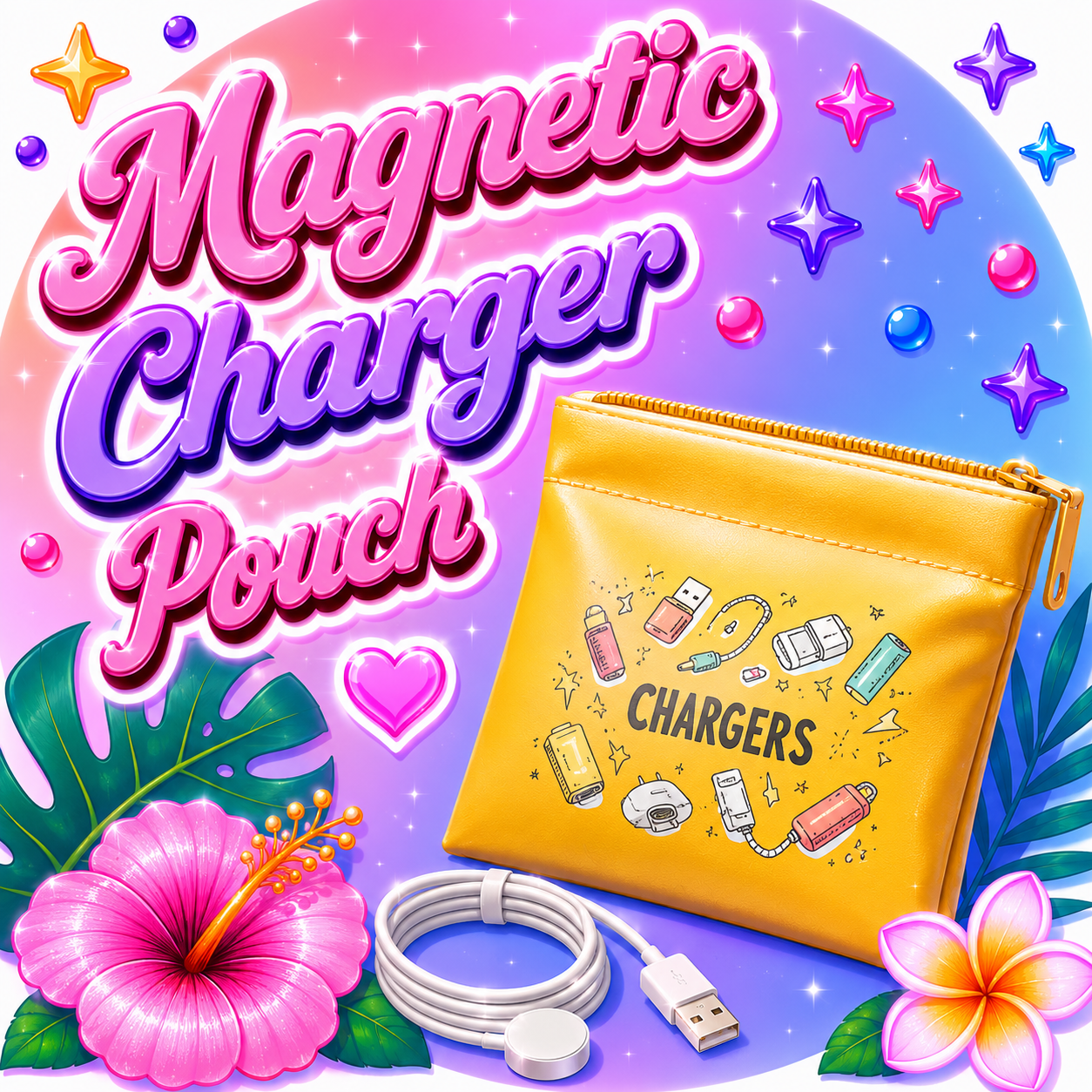 Magnetic charger pouch