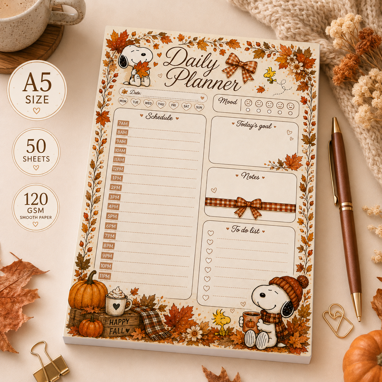 A5 Daily Planner – "Cozy Autumn"