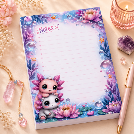 A5 Notepad – Cute Axolotl