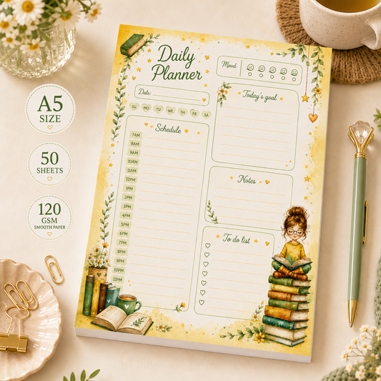A5 Daily Planner – Just One More Chapter