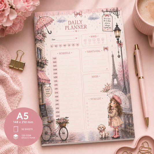 A5 Daily Planner – "Paris Daydreams"