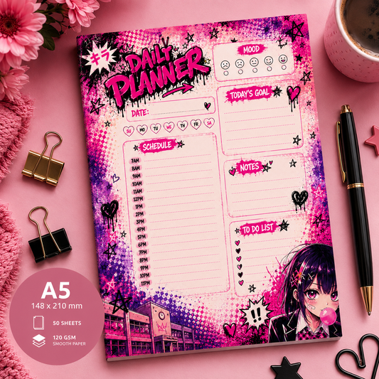 A5 Daily Planner – "Graffiti Dreams"