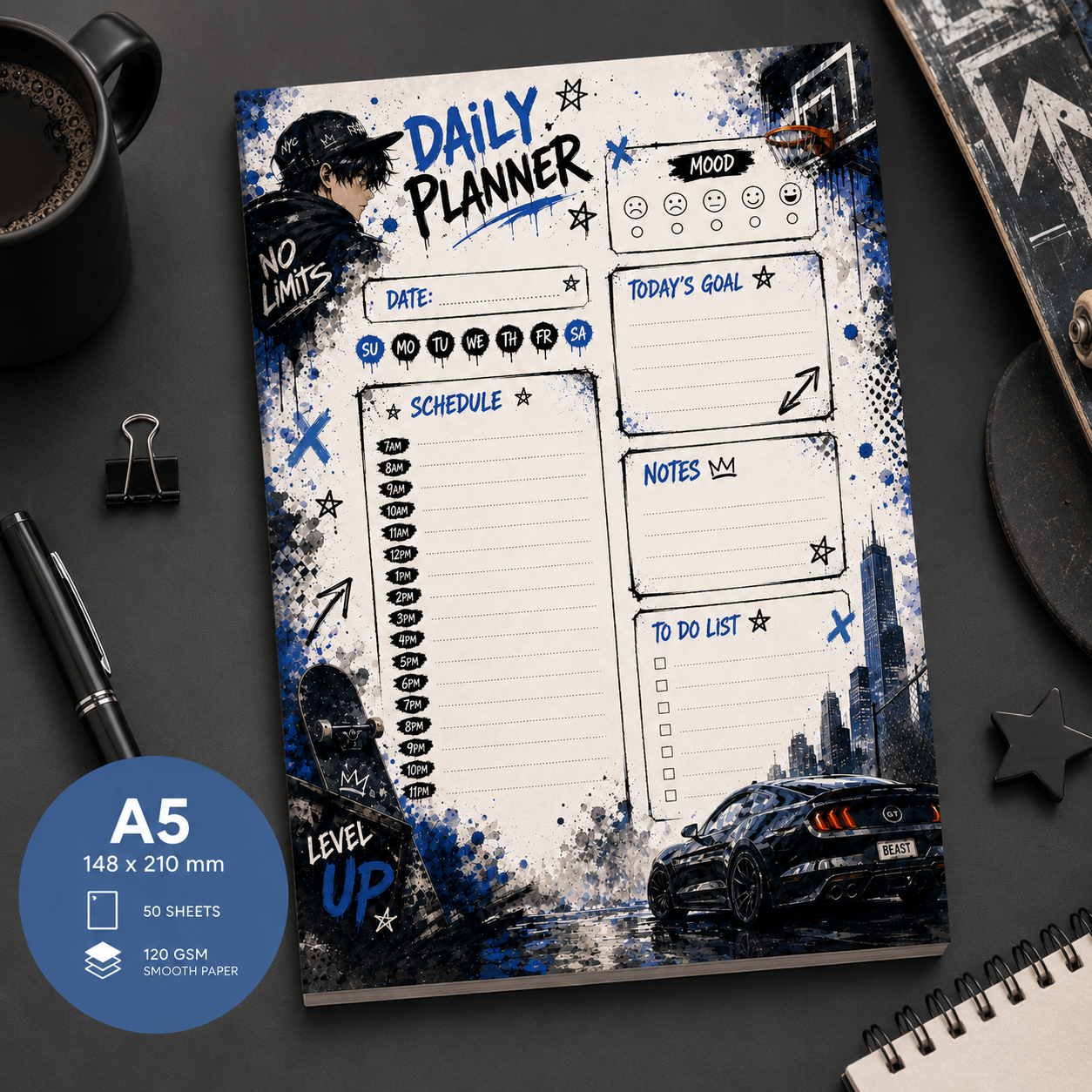 A5 Daily Planner – "No Limits"