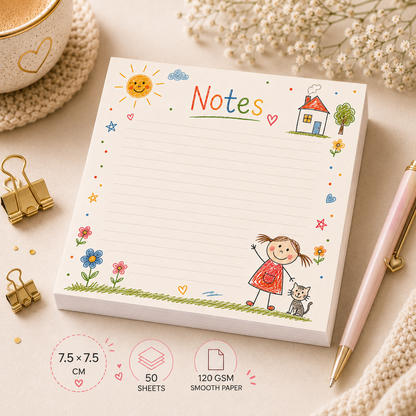 Mini Notepad 7,5 × 7,5 cm – "Little sunshine"