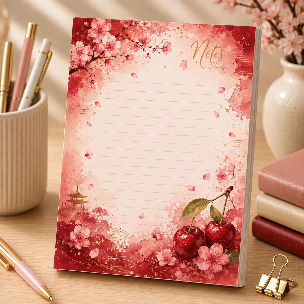 A6 Notepad – "Cherry Blossom"