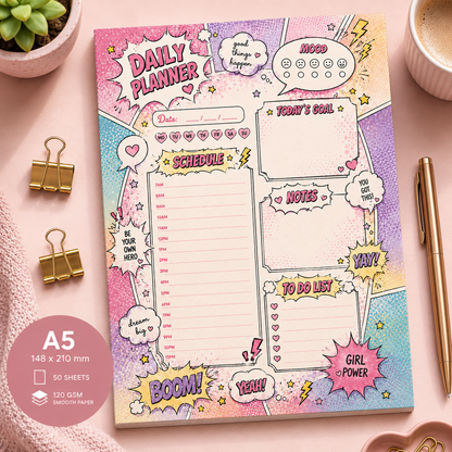 A5 Daily Planner – "Girl Power"
