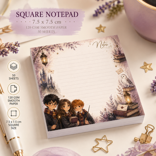 Mini Notepad 7,5 × 7,5 cm – "Magic Academy"
