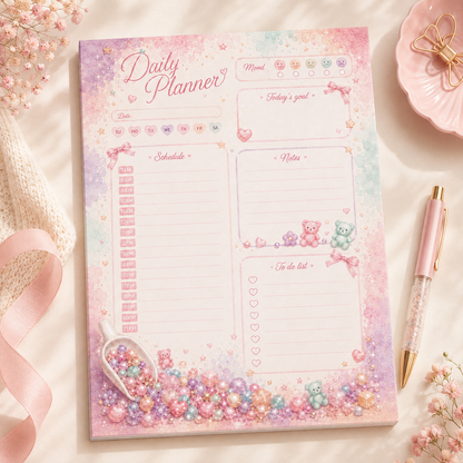 A5 Daily Planner – "Candy Gems" | Personalisation Available