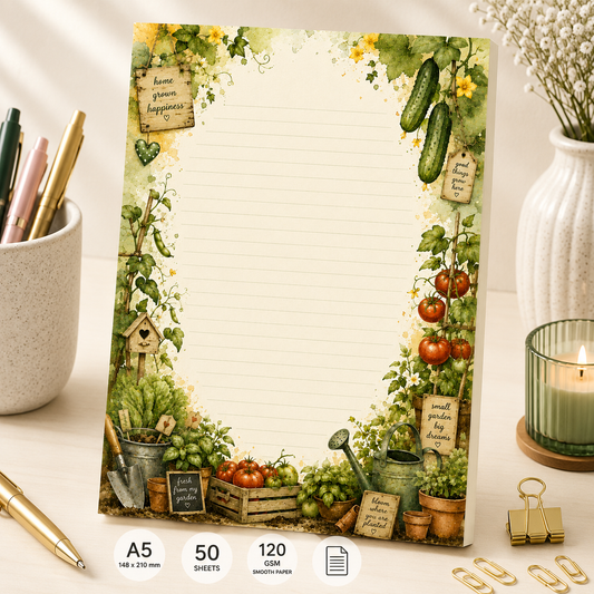 A5 Notepad – "Garden Blessings"