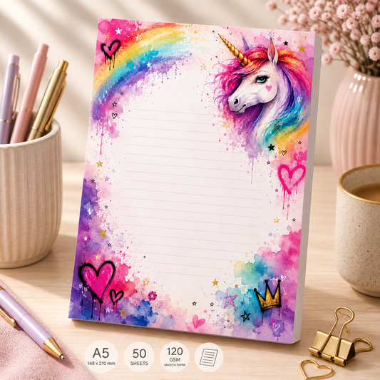A5 Notepad – "Unicorn Spark"