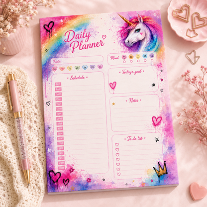 A5 Daily Planner – "Unicorn Spark" | Personalisation Available
