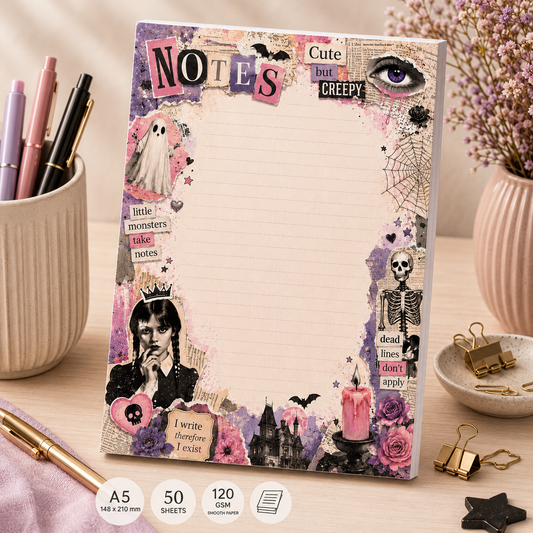 A5 Notepad – "Cute But Creepy"