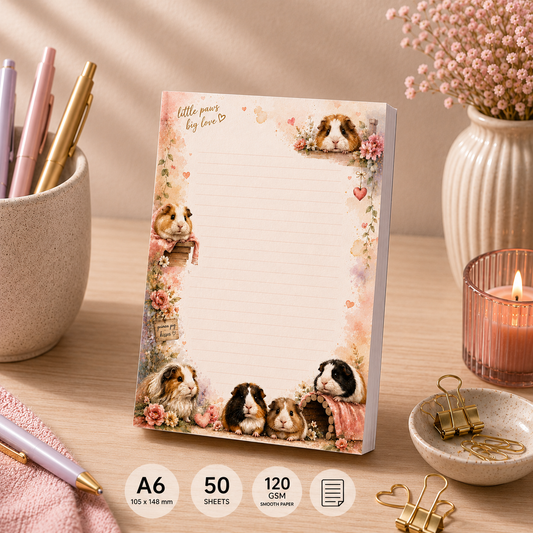 A6 Notepad – "Guinea Pig Kisses"
