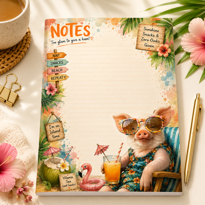 A5 Notepad – "Too Glam to Give a Ham!"