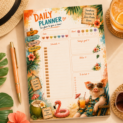 A5 Daily Planner – "Too Glam to Give a Ham!" | Personalisation Available