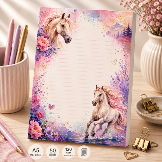 A5 Notepad – "Whispers of Wild Hearts"