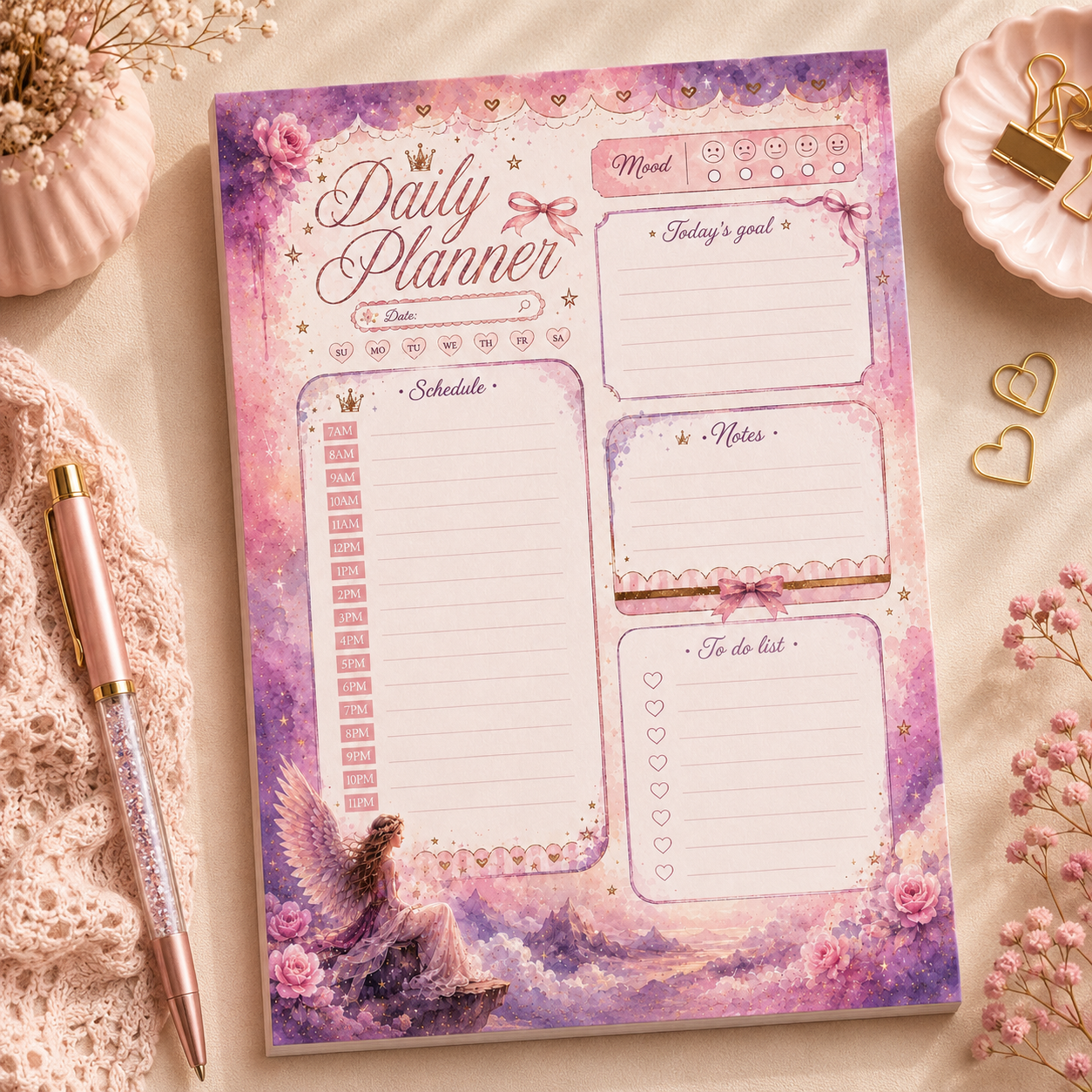 A5 Daily Planner – "She Believed She Could" | Personalisation Available