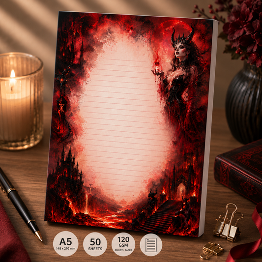 A5 Notepad – "Queen of Shadows"