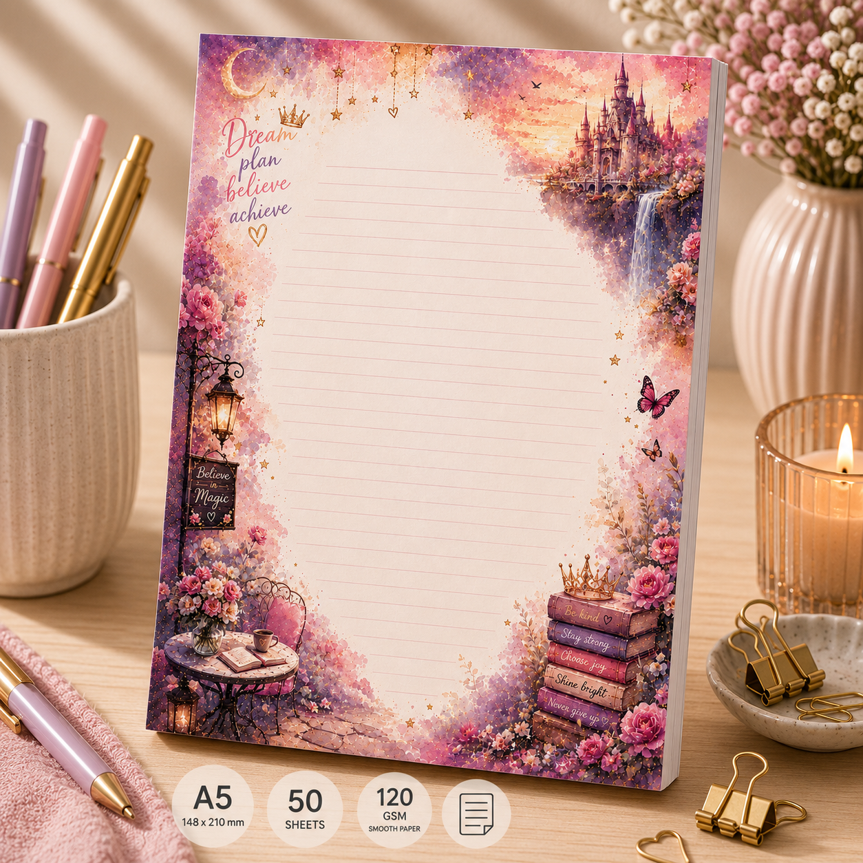 A5 Notepad – "Believe in Magic"