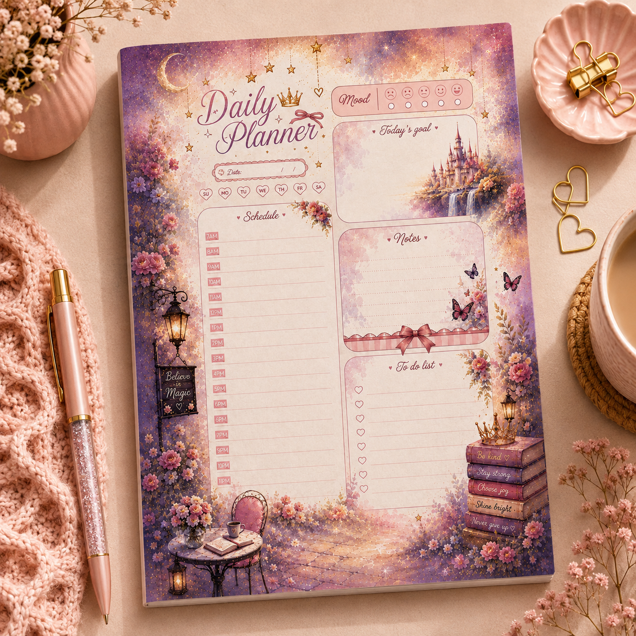 A5 Daily Planner – "Believe in Magic" | Personalisation Available