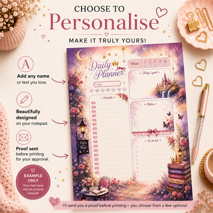 A5 Daily Planner – "Believe in Magic" | Personalisation Available