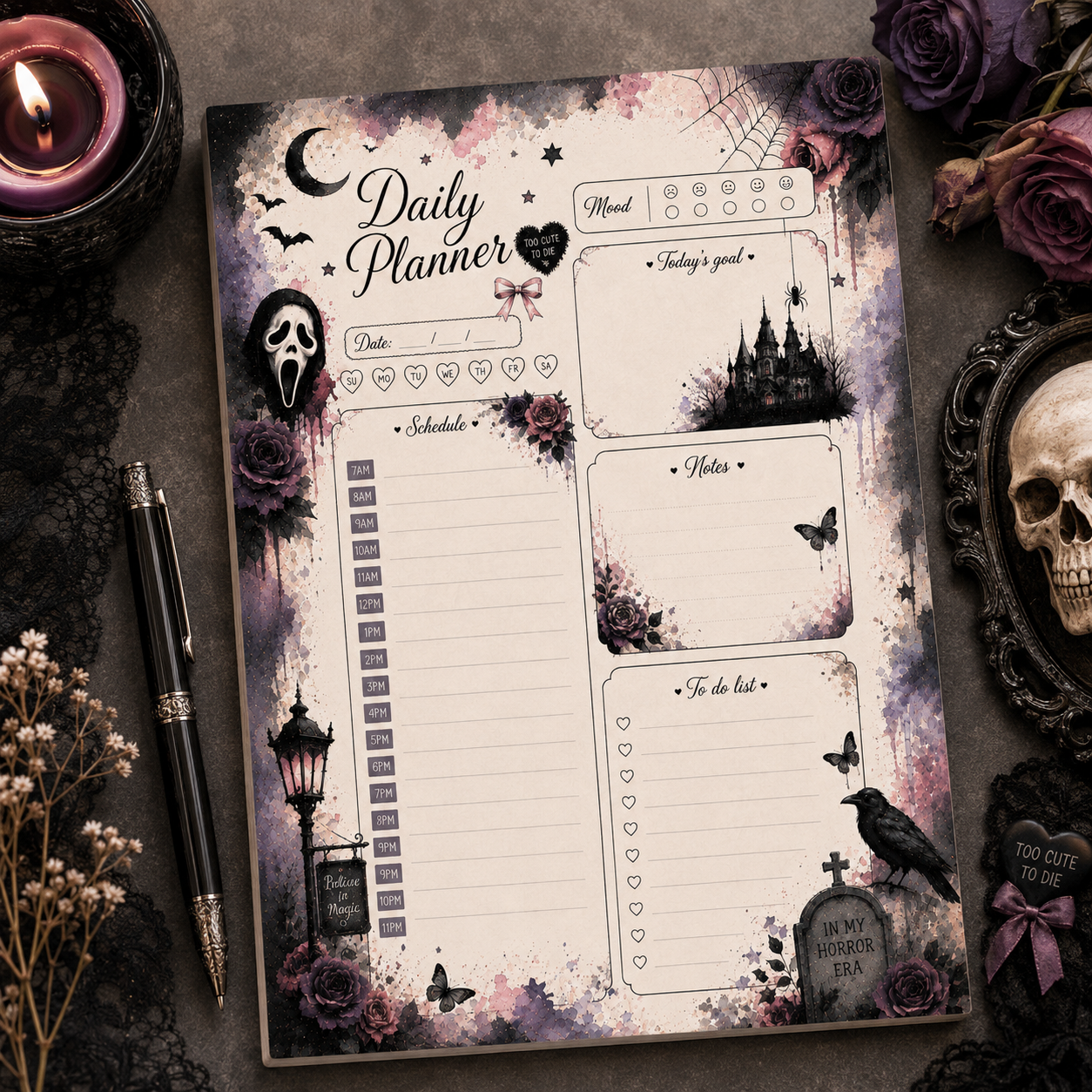 A5 Daily Planner – "In My Horror Era" | Personalisation Available