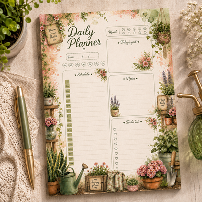 A5 Daily Planner – "Plant Lady Notes" | Personalisation Available