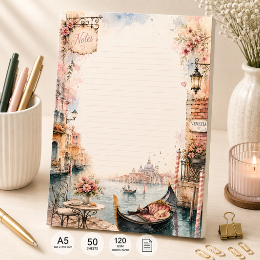 A5 Notepad – "Whispers of Venice"