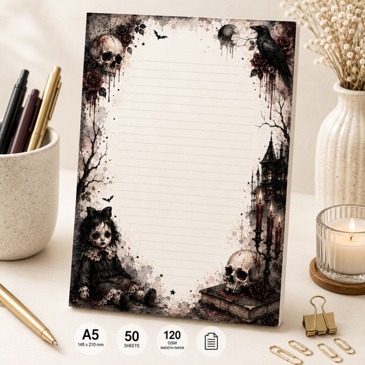 A5 Notepad – "Haunted Whispers"