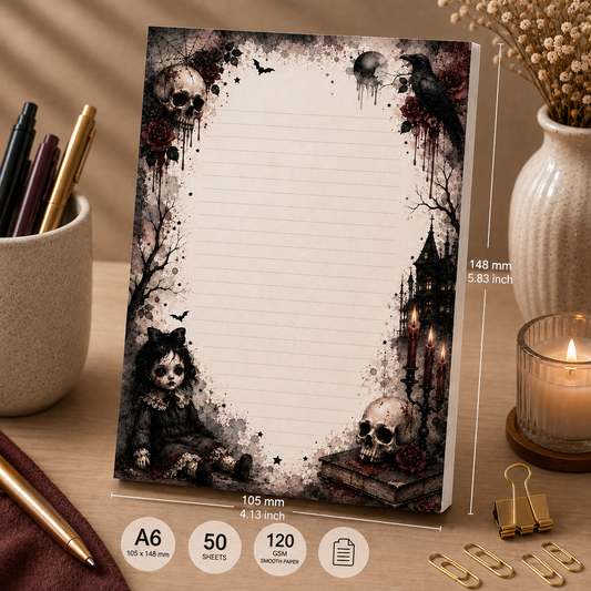 A6 Notepad – "Haunted Whispers"