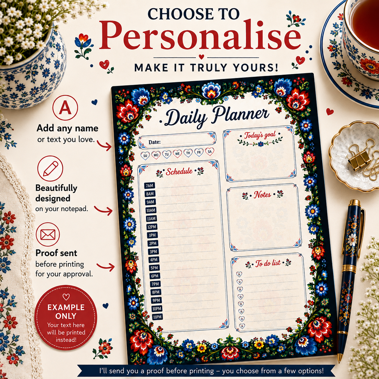 A5 Daily Planner – "Polish Folk" | Personalisation Available