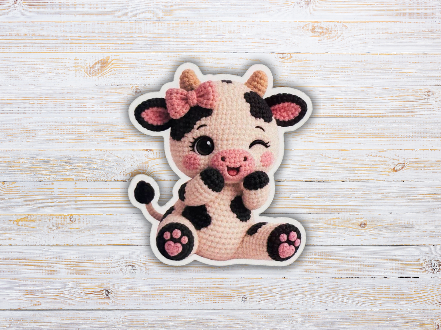 Cute crochet stickers