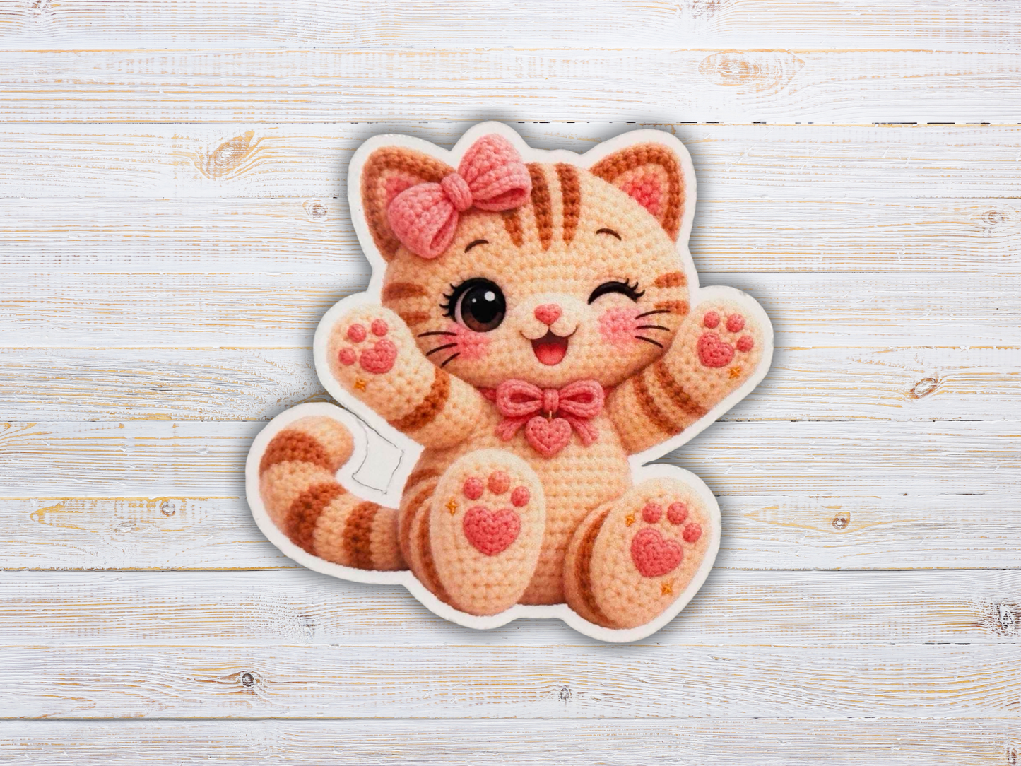 Cute crochet stickers