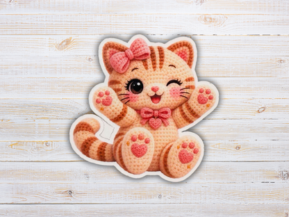 Cute crochet stickers