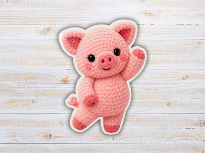 Cute crochet stickers