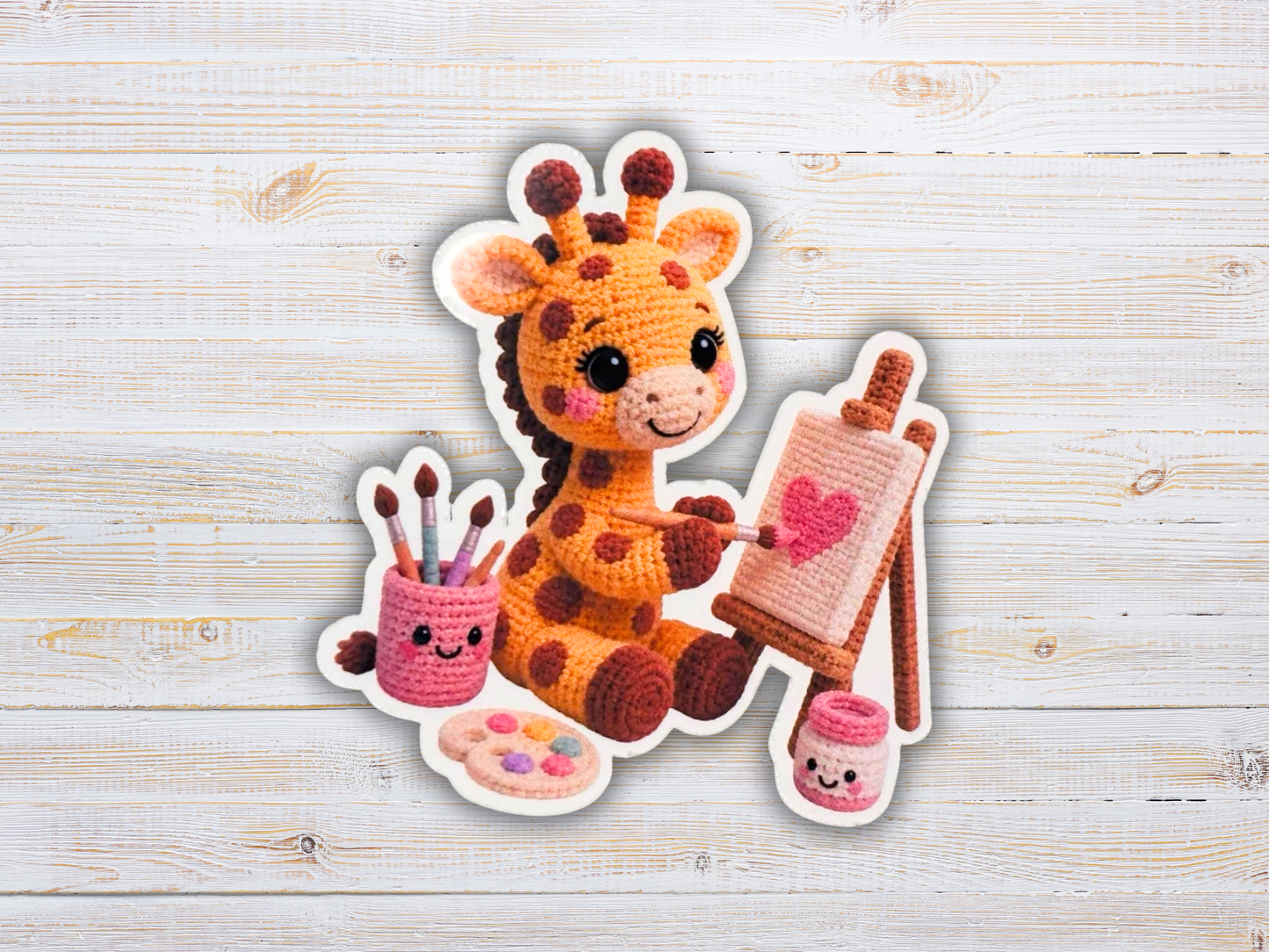 Cute crochet stickers