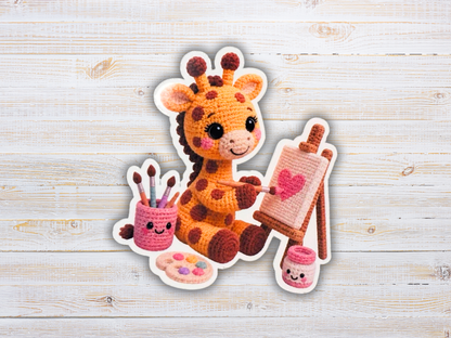 Cute crochet stickers
