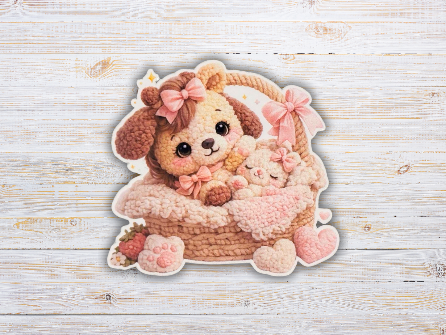 Cute crochet stickers