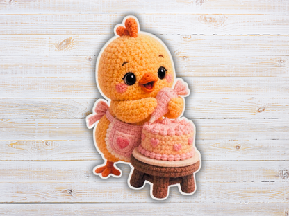 Cute crochet stickers