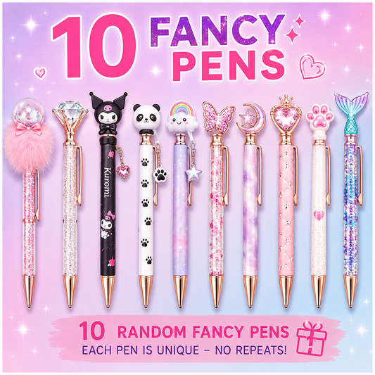 10pcs Fancy pens Bundle (No repeats)