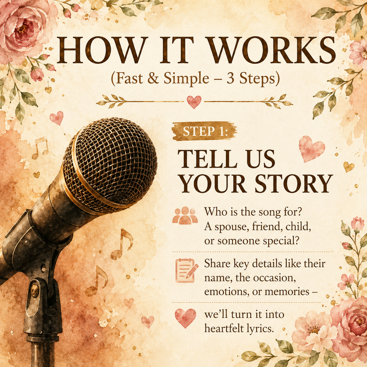 Personalized Song Gift: Custom Lyrics & Music MP3