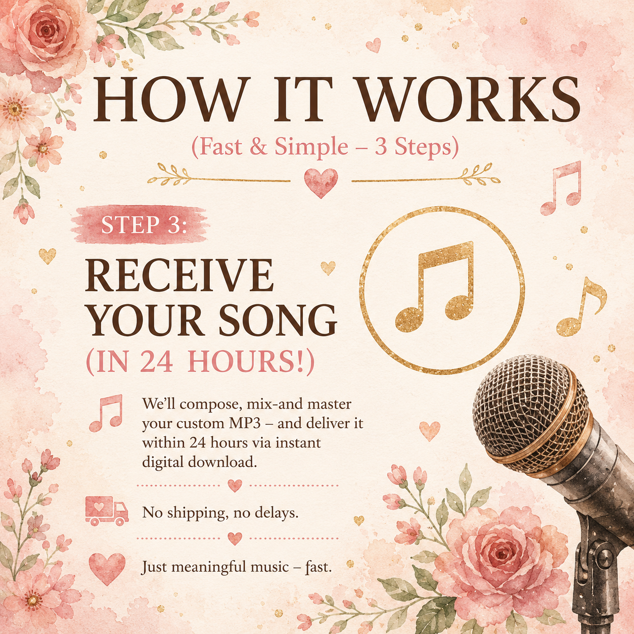Personalized Song Gift: Custom Lyrics & Music MP3
