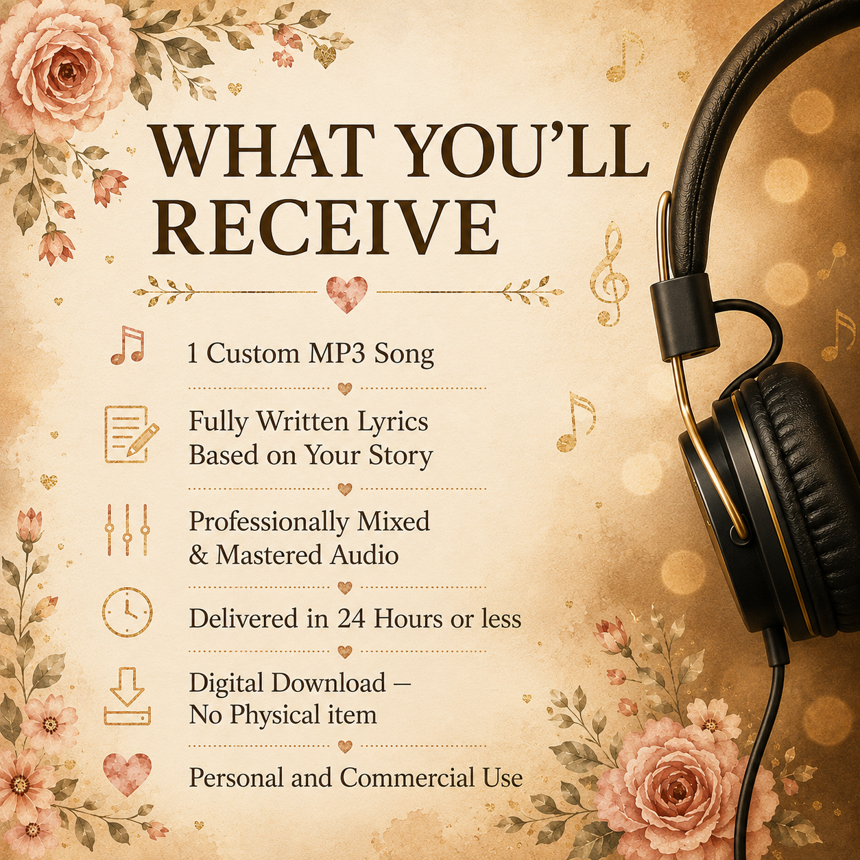 Personalized Song Gift: Custom Lyrics & Music MP3