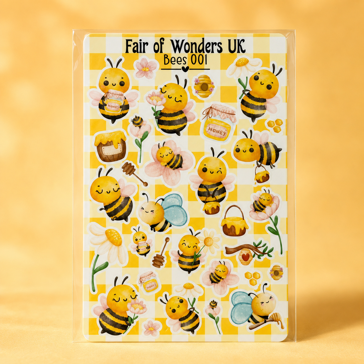 Bees sticker set (02)