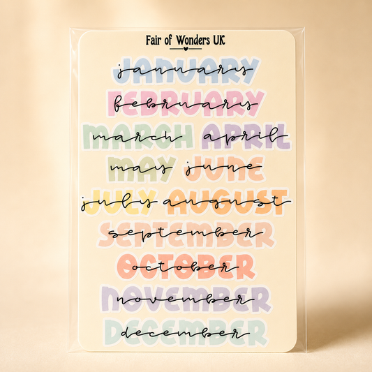 Months sticker set (06)