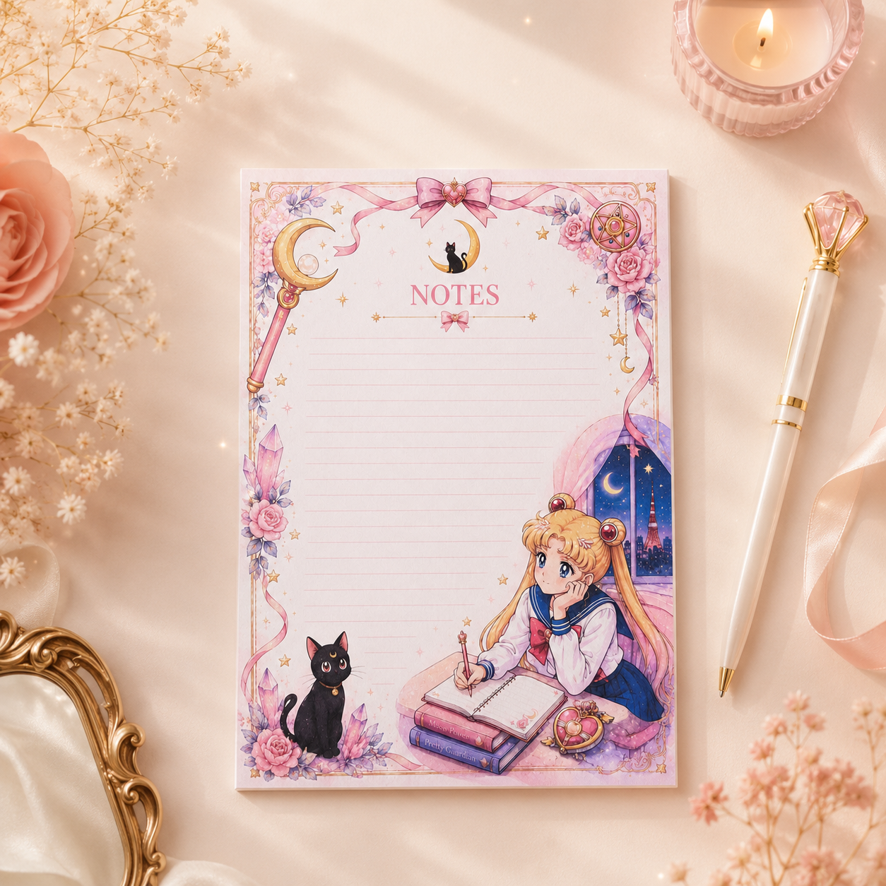 A5 Notepad – "Moonlit Dreams"