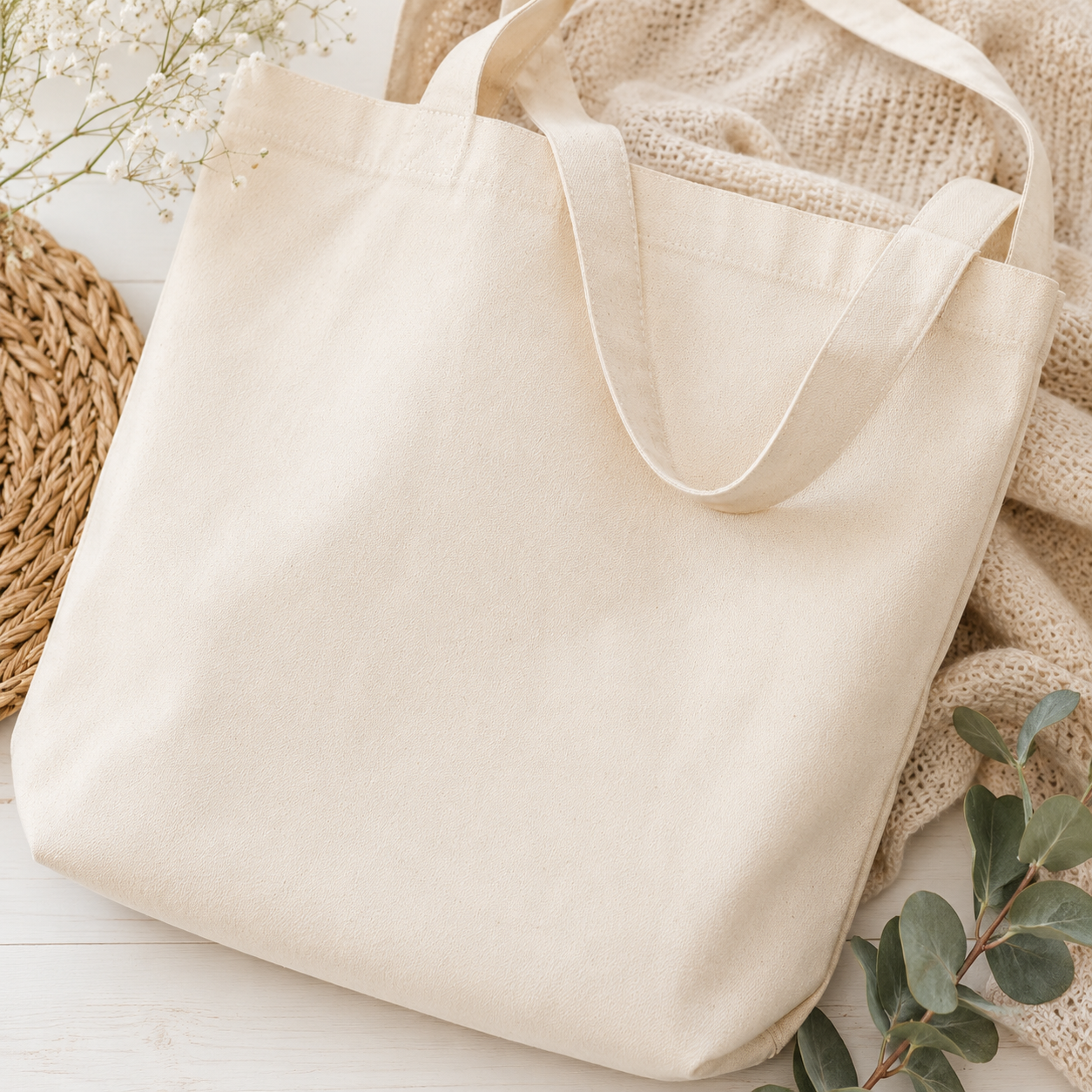 Custom Initial & Name Tote Bag