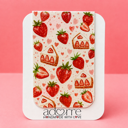 Magnetic Bookmark- Strawberry Cheesecake